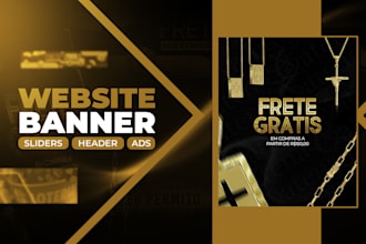 create creative web banners, sliders or headers for your website