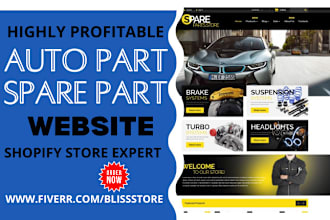 design automotive shopify store auto repair auto parts auto goods store website