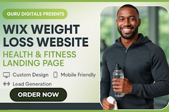 design professional wix weight loss website health and fitness landing page