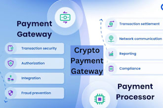 build custom payment processor, payment gateway, crypto payment integration