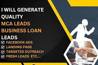 generate fresh mca leads business loan leads