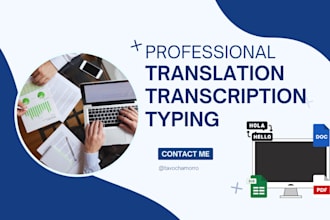 translate word, excel, PDF and multimedia, english or spanish