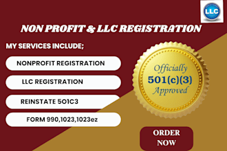 do 501c3 registration, file 1023ez, 990, 1023, dissolve llc to non profit,  ein