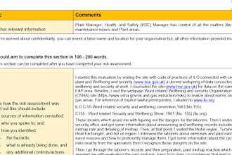 help you in ig1 and risk assessment report