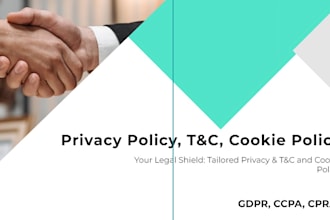 create comprehensive privacy policy, terms and conditions, and cookie policy