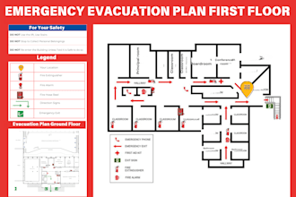design a fire emergency evacuation plan for your building