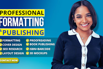 do amazon KDP book publishing, book formatting  self publishing copy editor