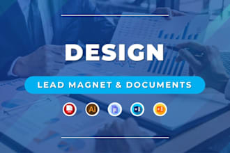 make canva infographic, sales pitch deck, magazine cover, and lead magnet design