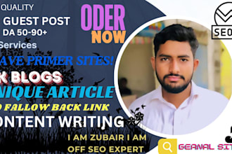 do guest posting with high da pa DR and organic traffic