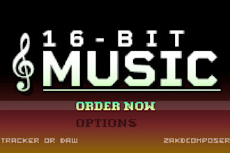 compose memorable 16 bit retro game music for you