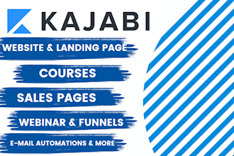 design kajabi sales page, funnels, online course, automations and community
