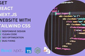 fix bugs, create fast and responsive web apps with react or nextjs ,tailwind CSS