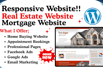 design real estate website home buying mortgage calculator booking website