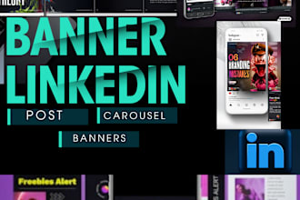 design linkedin carousel , banner, post design