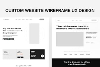 design website UX wireframe design layout using figma