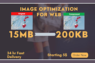 enhance, compress images and optimize images for web