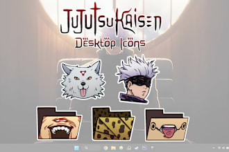 make a jujutsu kaisen icons or folders for your desktop