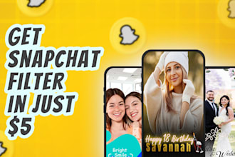 design a custom snapchat filter, geofilter in 12 hours
