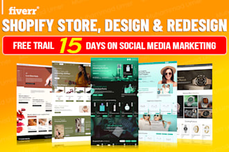 create a shopify website, shopify store or ecommerce store