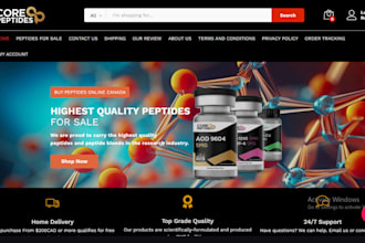 develop peptide website peptide store nutraceutical store research peptide store