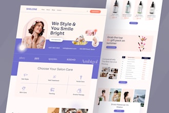 develop beauty salon, spa, fashion design, fashion store, barber website