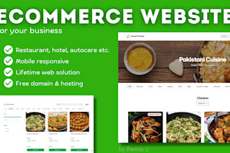 make ecommerce website food grocery apparel gadgets furniture  online store