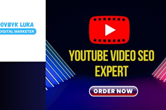 be your youtube channel SEO expert, channel manager or monetization