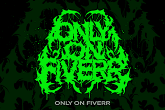 make death metal and grindcore logo for band or brand