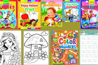 design kdp kid activity book worksheet coloring page workbook word search puzzle