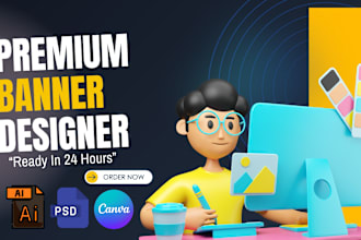 create etsy banner,hero banner,shopify banner or slider