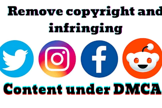 send dmca takedown notice to reddit fb insta shopify youtube google tiktok
