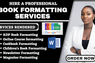 do amazon kdp ebook newsletter magazine podcast script memoir book formatting