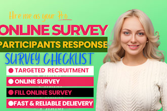 conduct online survey respondents to fill online survey questionnaires