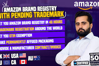 do amazon brand registry with your pending trademark