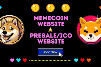 create crypto token website, presale website, memecoin website