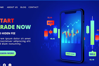 develop a custom responsive, speed optimized forex trading website