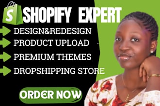 design set up shopify dropshipping store and shopify website