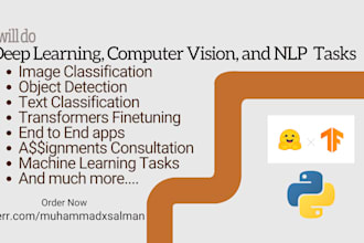do deep learning, machine learning, nlp and computer vision development
