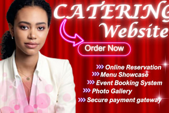 catering website restaurant website redesign online food ordering bakery website