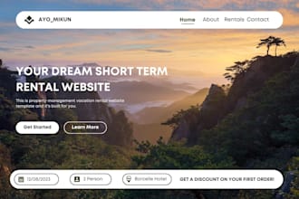 build vacation rental website, short term website, airbnb website, lodgify
