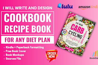 write, and design recipes for cookbook recipe book and ebook