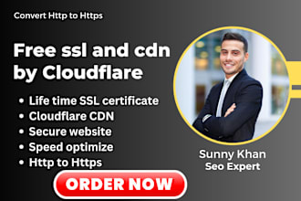 secure your website with free SSL and cloudflare CDN