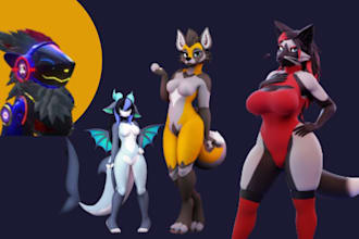 create vrc avatar custom vrchat avatar 3d vtuber model furry nsfw protogen