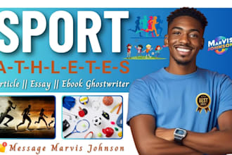do SEO, article, ebook, blog post on any sport, football, tennis, golf, MMA