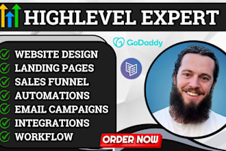 build godaddy gohighlevel website gohighlevel sales funnel carrd landing page