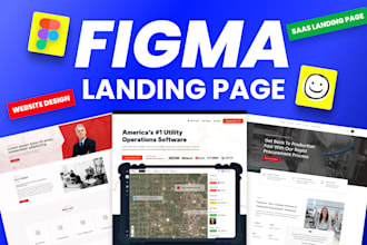 do landing page design figma, saas landing page design, and homepage design