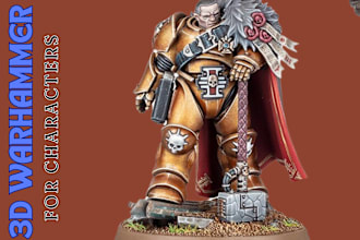 create or sculpt a 3d warhammer 40k character and creatures