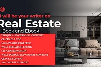 be your professional real estate ebook writer and ghostwriter