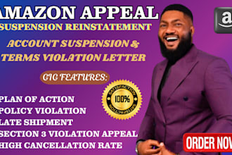 write amazon appeal reinstatement letter, poa for account suspension