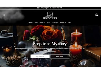 spiritual product shopify store candle dropshipping store tarot reading website